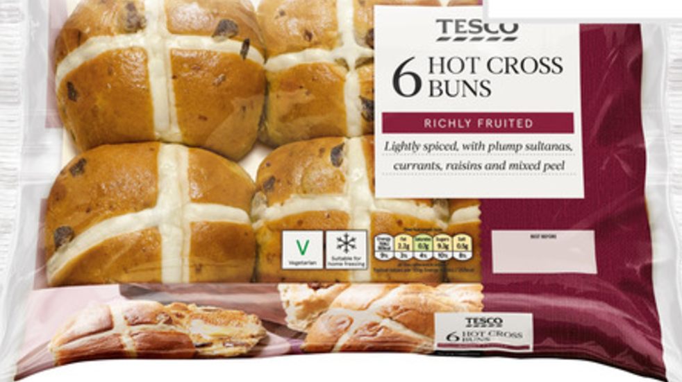 Tesco hot cross buns